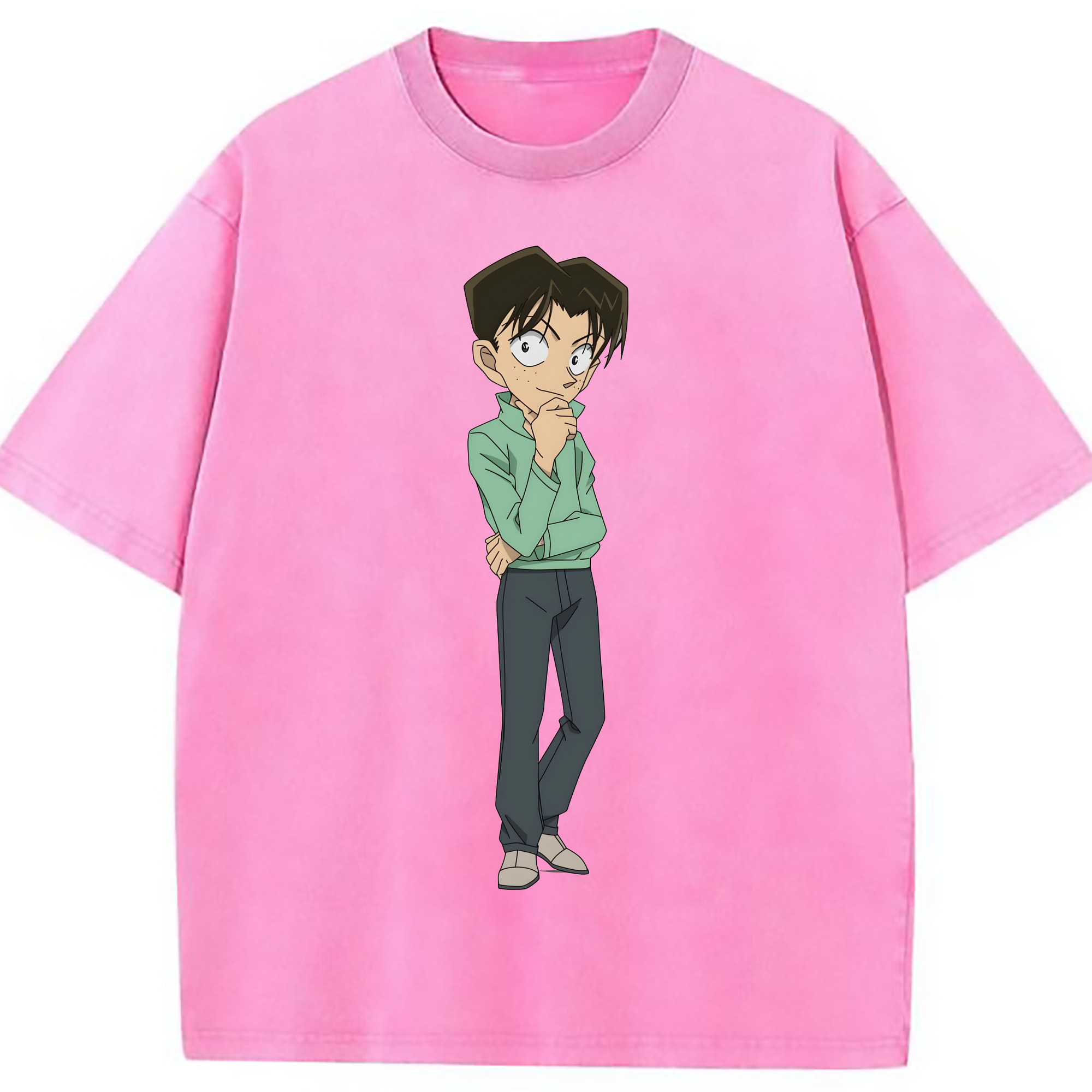 （画像用） 名探偵コナン 円谷 光彦 つぶらや みつひこ Detective Conan Mitch Tennyson 綿100% ヴィンテージ風 半袖Tシャツ（フロントプリント）